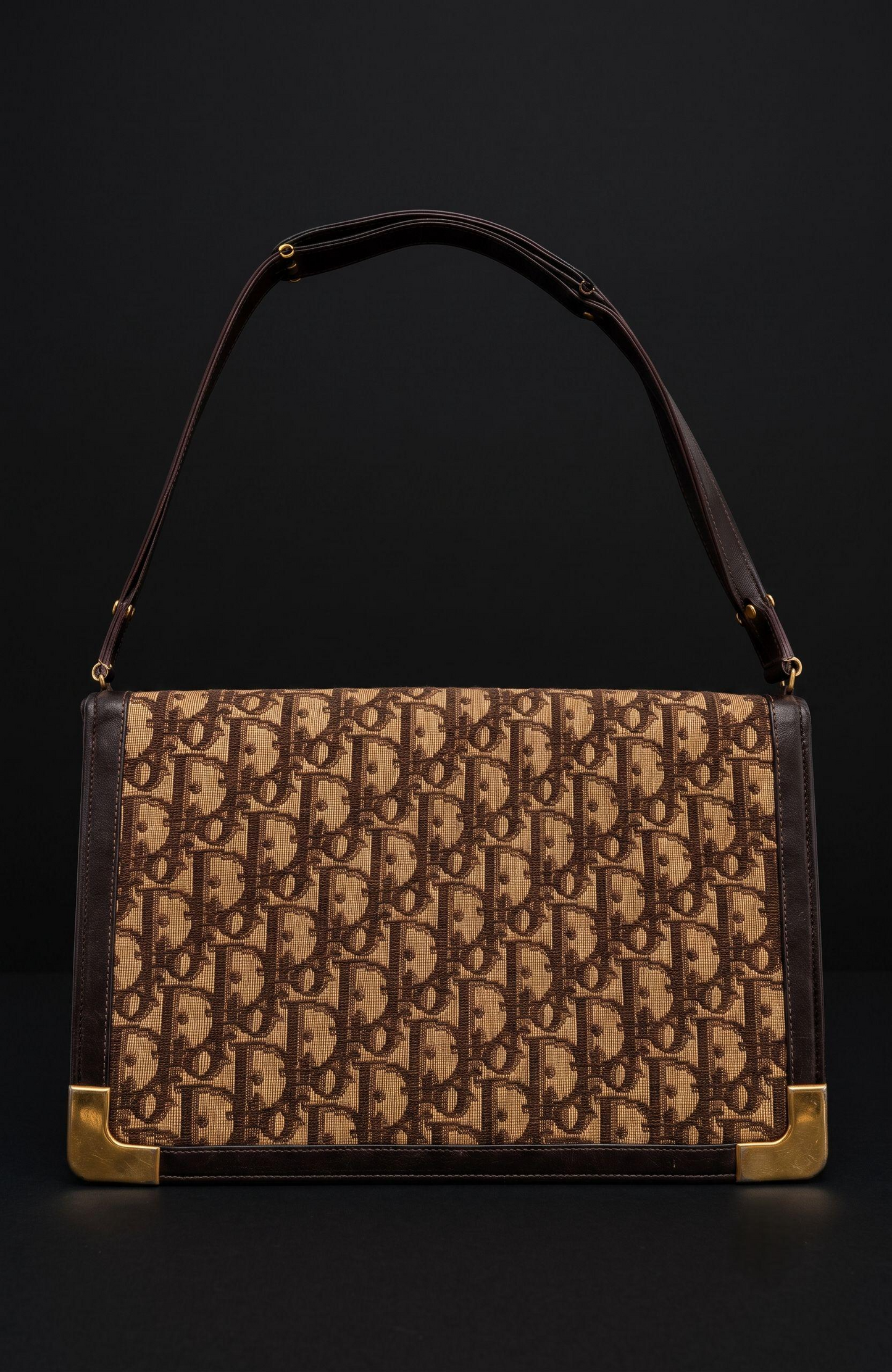 Vintage Christian Dior Oblique “Modèle Exclusif” Shoulder Bag (adjusts to top handle)
France, circa 1970–1975