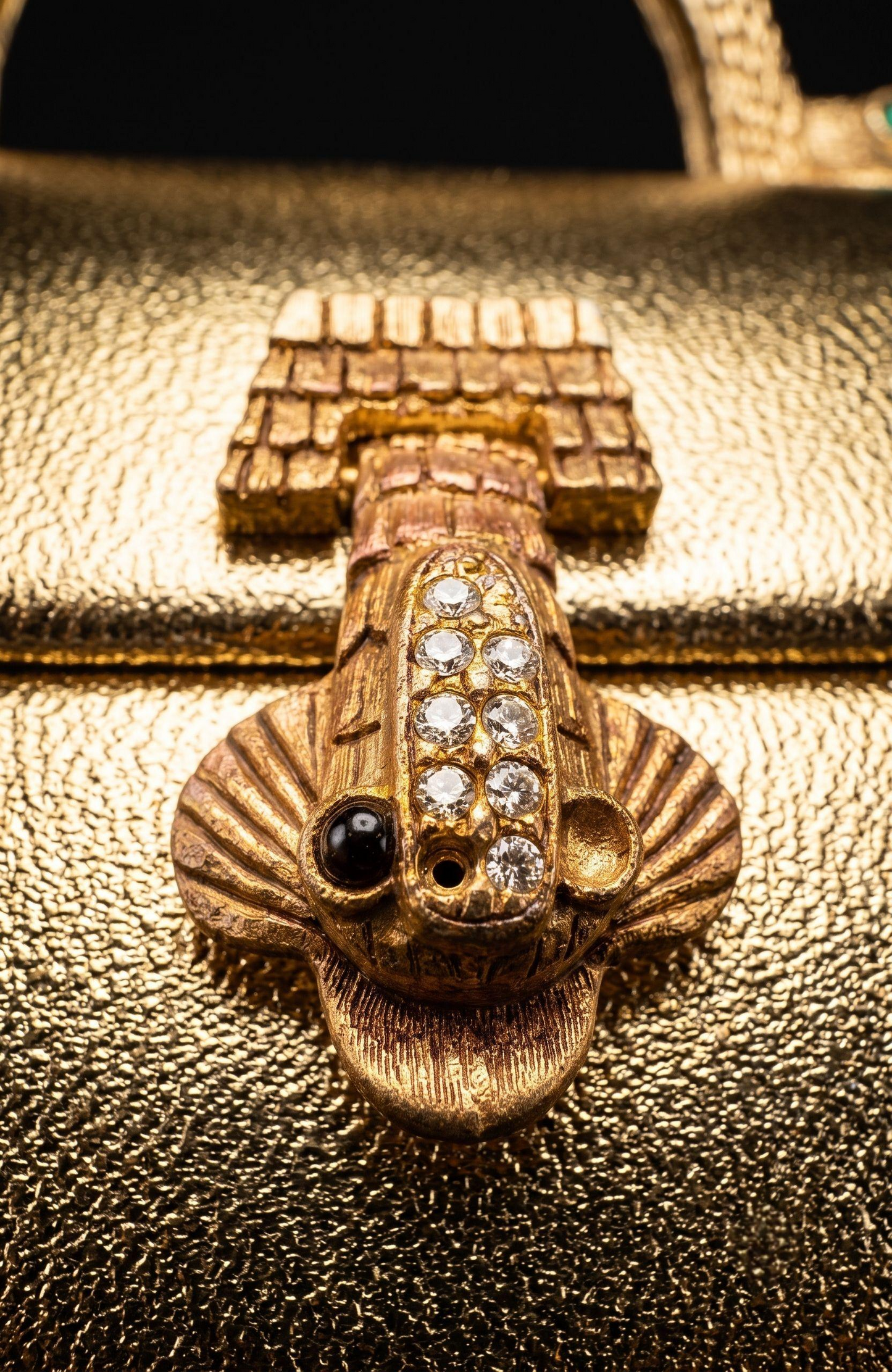 Collectors dream 1960s  vintage, Arnold Scaasi gold jewel top attributed to Kenneth Lane handbag. See photos for age related wear.
