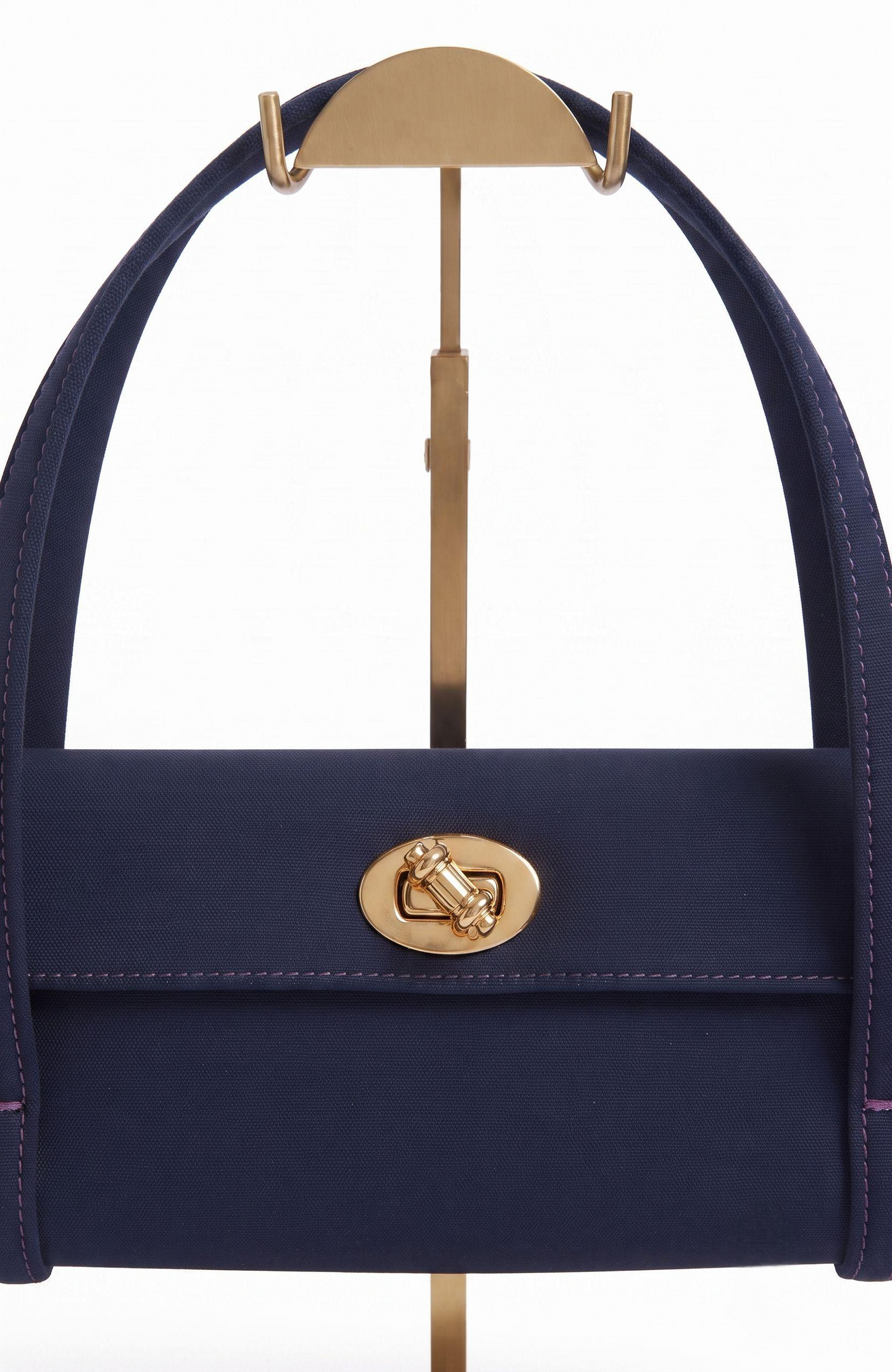 1940s navy velvet box bag with top handle