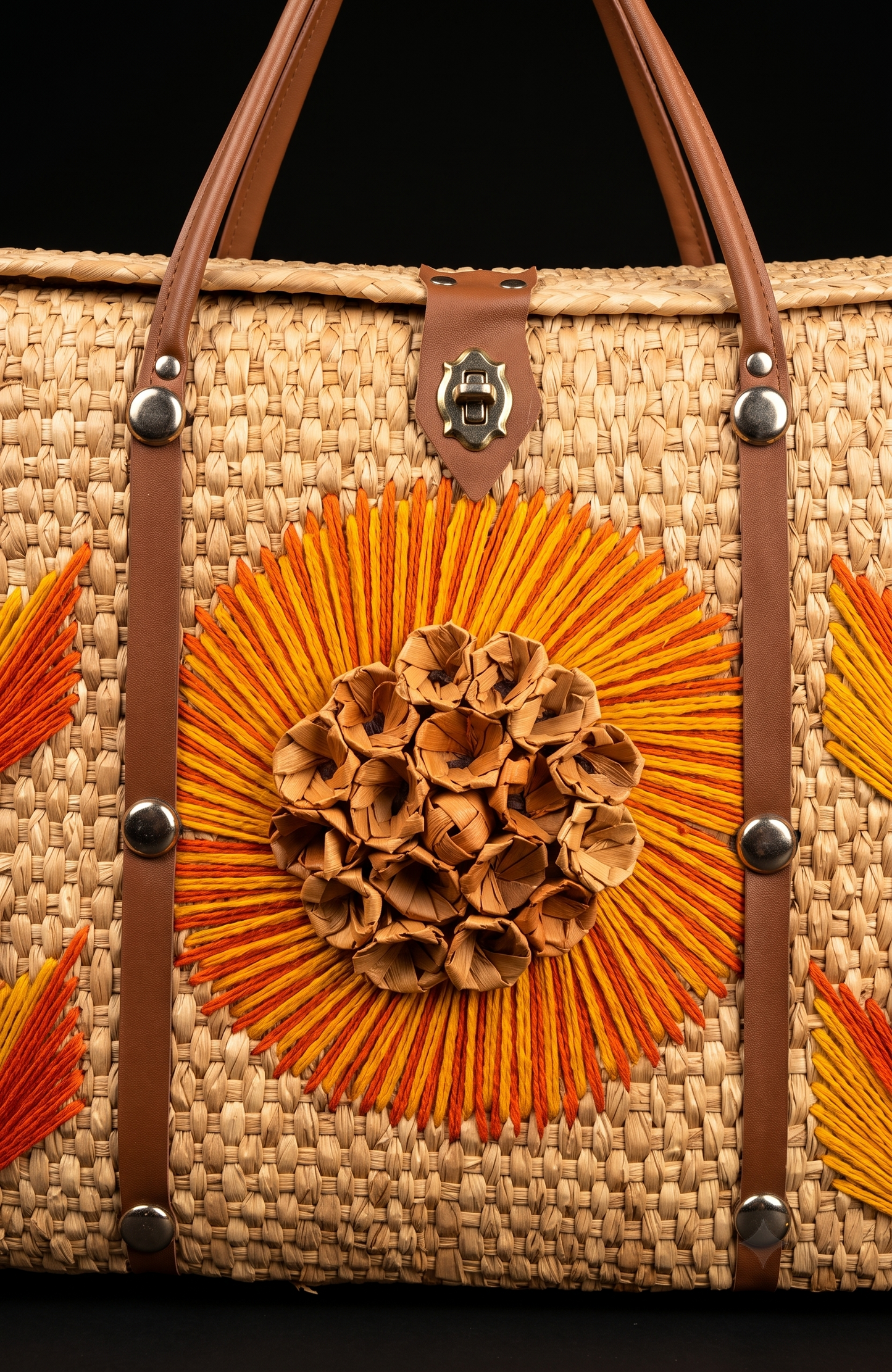Perfect for the Hamptons or Nantucket, this oversized 1960s wicker bag will be turning heads.
