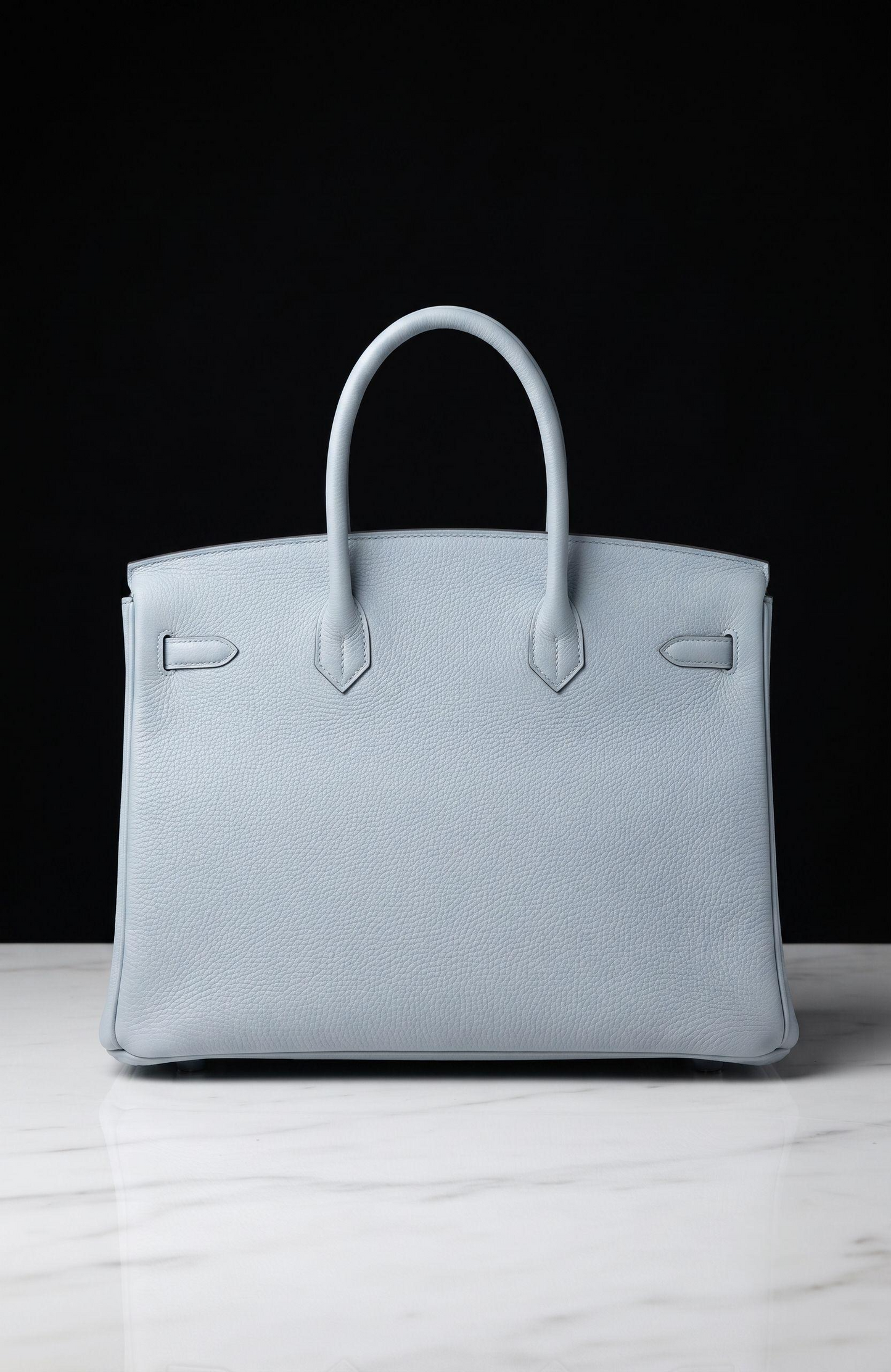 Stunning light blue ~ almost white ~ 40mm Hermes Birkin in beautiful condition - includes box, dust bag, clochette lock and key