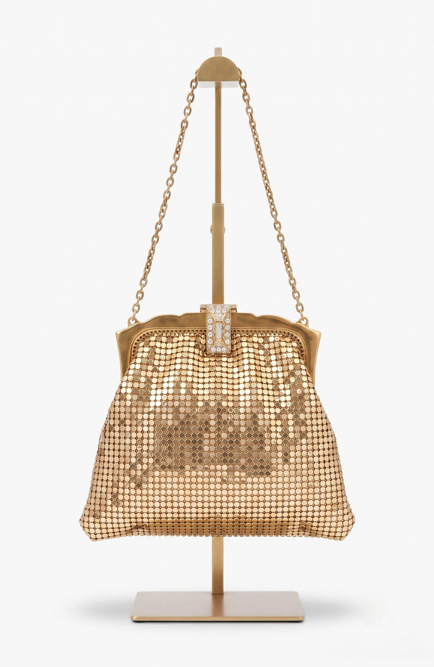 Vintage 1930s  Whiting & Davis Bag w/ Rhinestone Closure. Made around the same time as the surrealist artists and the Schiaparelli Collab with W& D. Could it be?