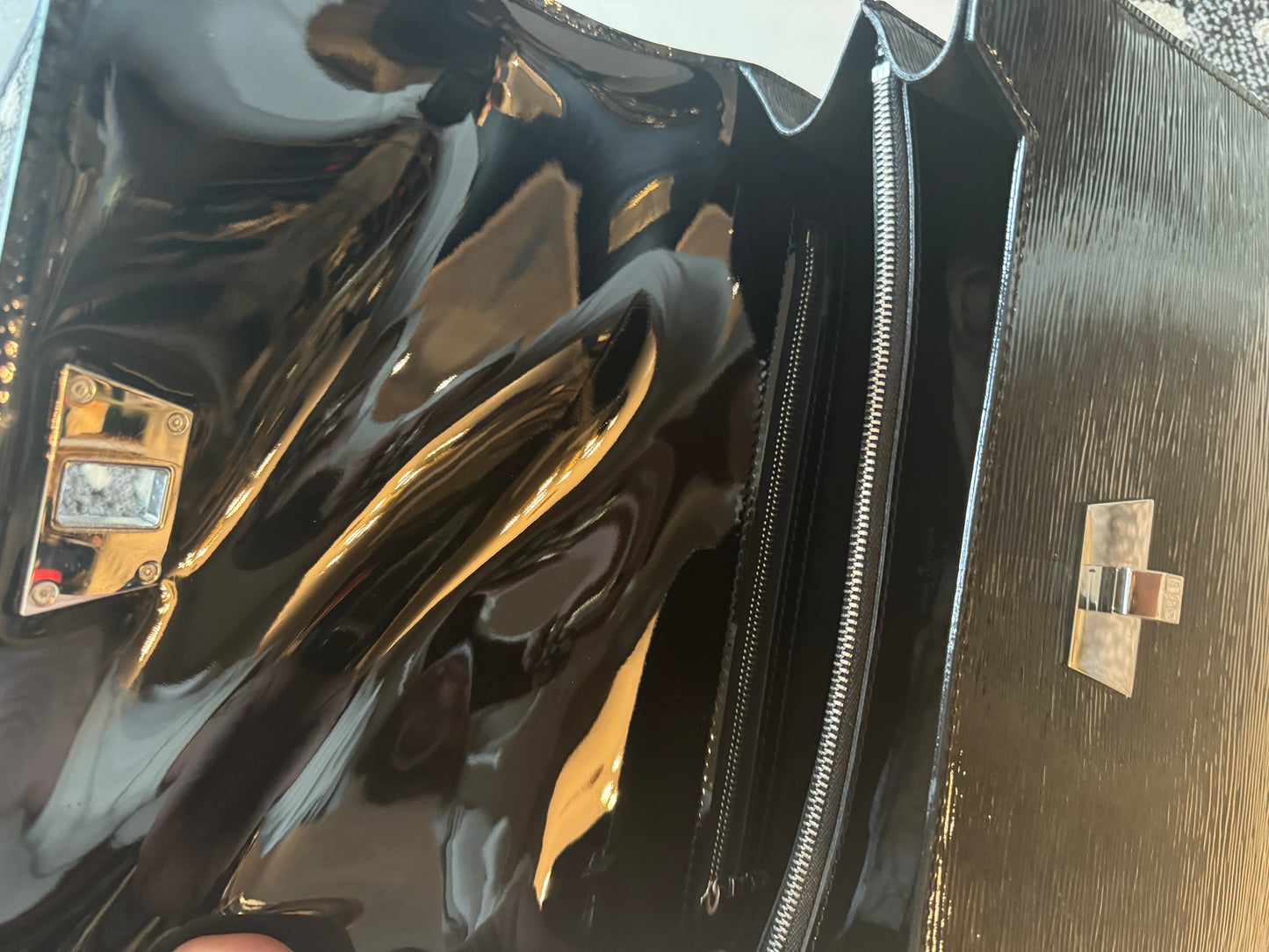 Louis Vuitton Black Epi Leather Sevigne