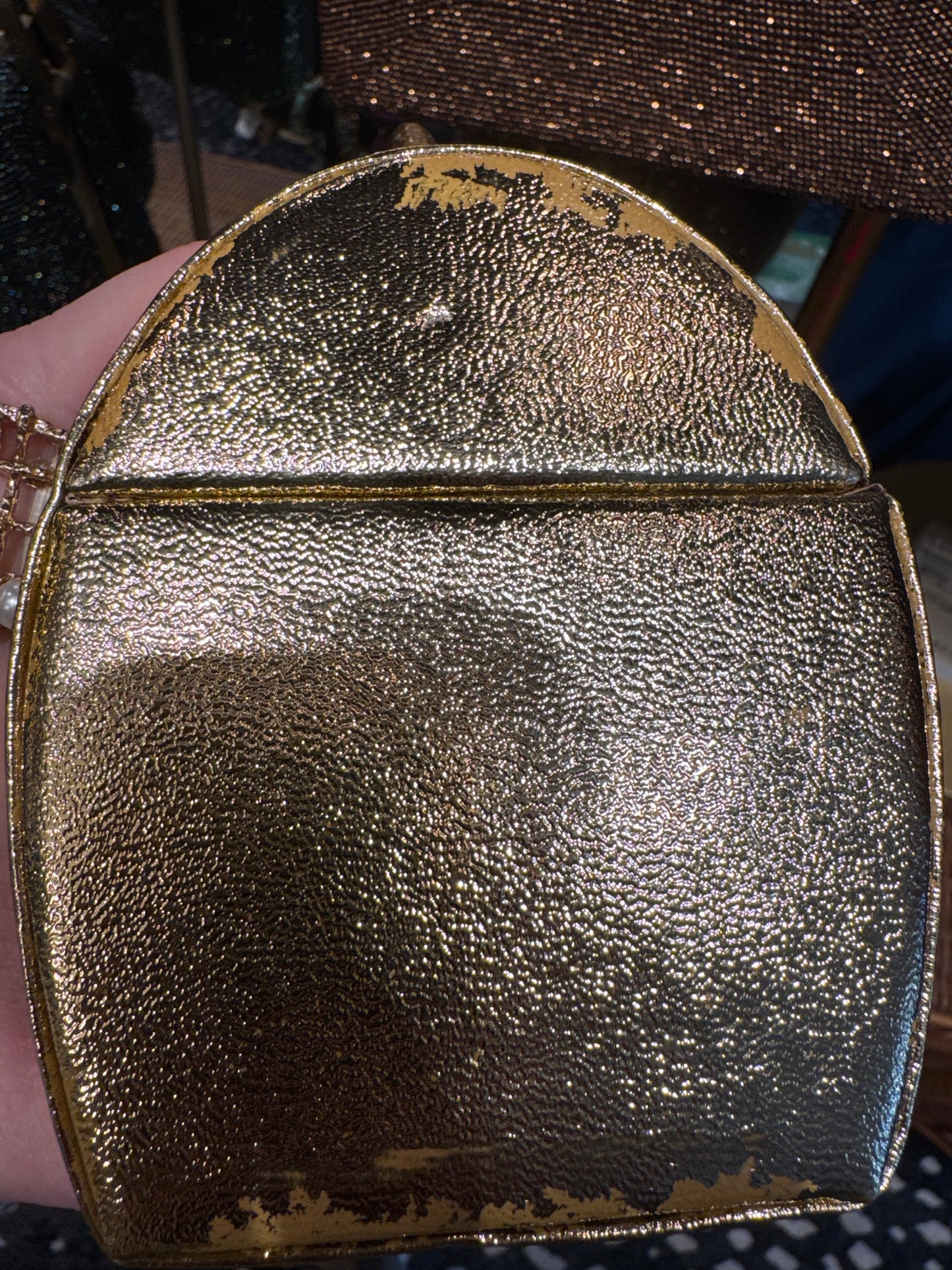 Collectors dream 1960s  vintage, Arnold Scassi gold jewel top by Kenneth Lane handbag. See photos for age related wear.