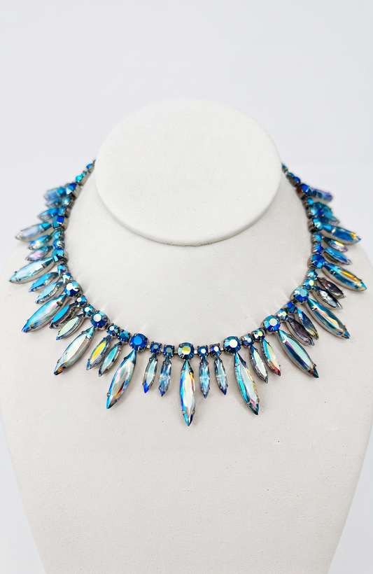 Hattie Carnegie Rhinestone Fringe Necklace