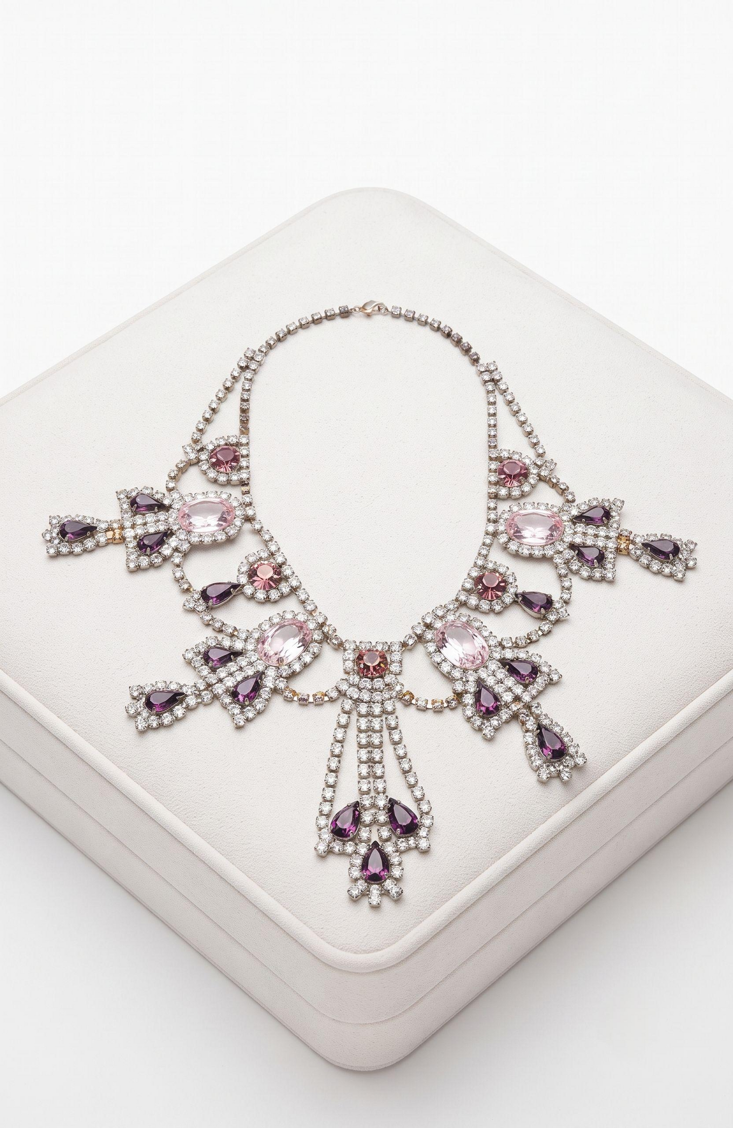 1940s NECKLACE AND PIERCED EARRING SET
