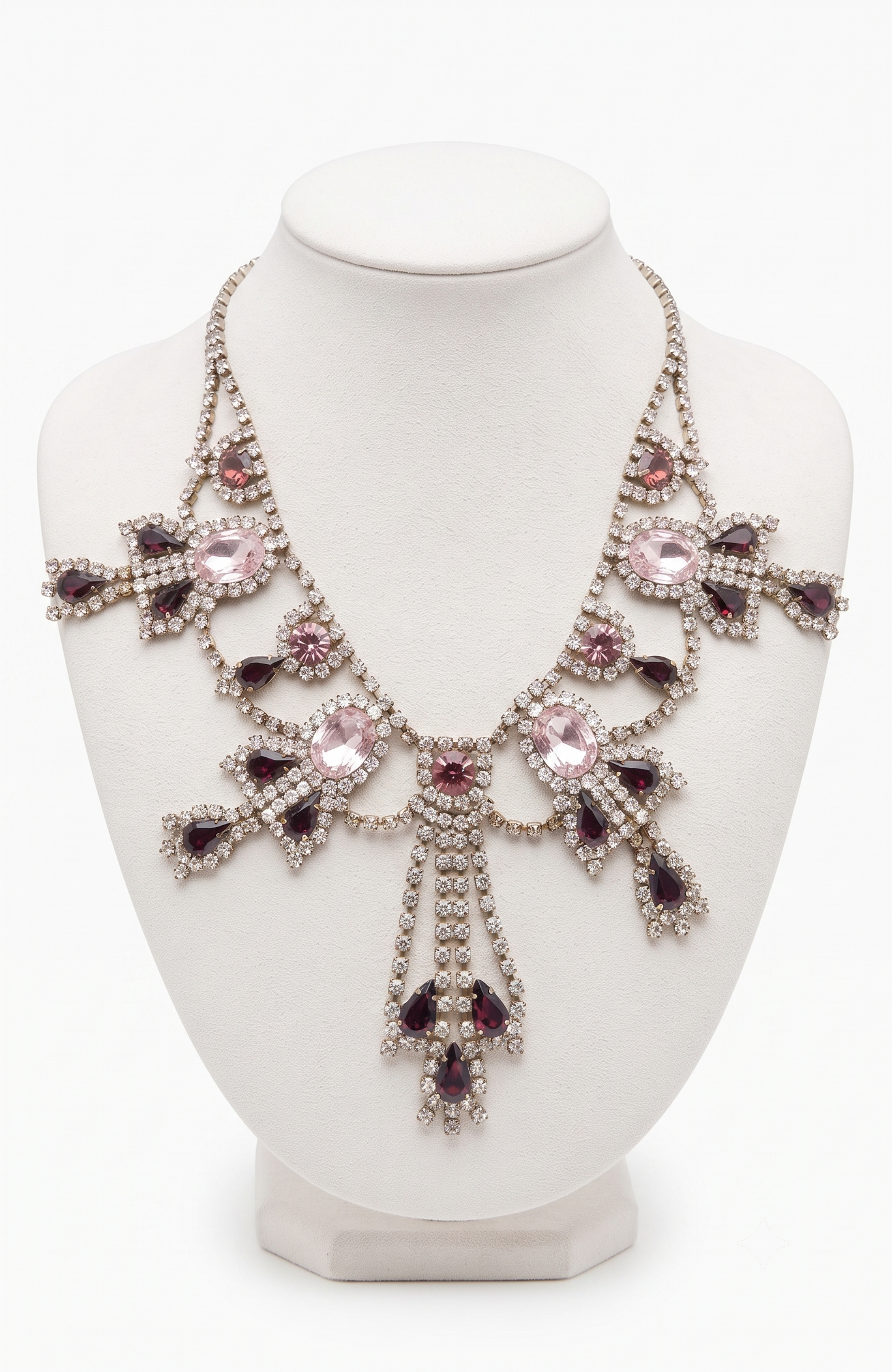 1940s NECKLACE AND PIERCED EARRING SET