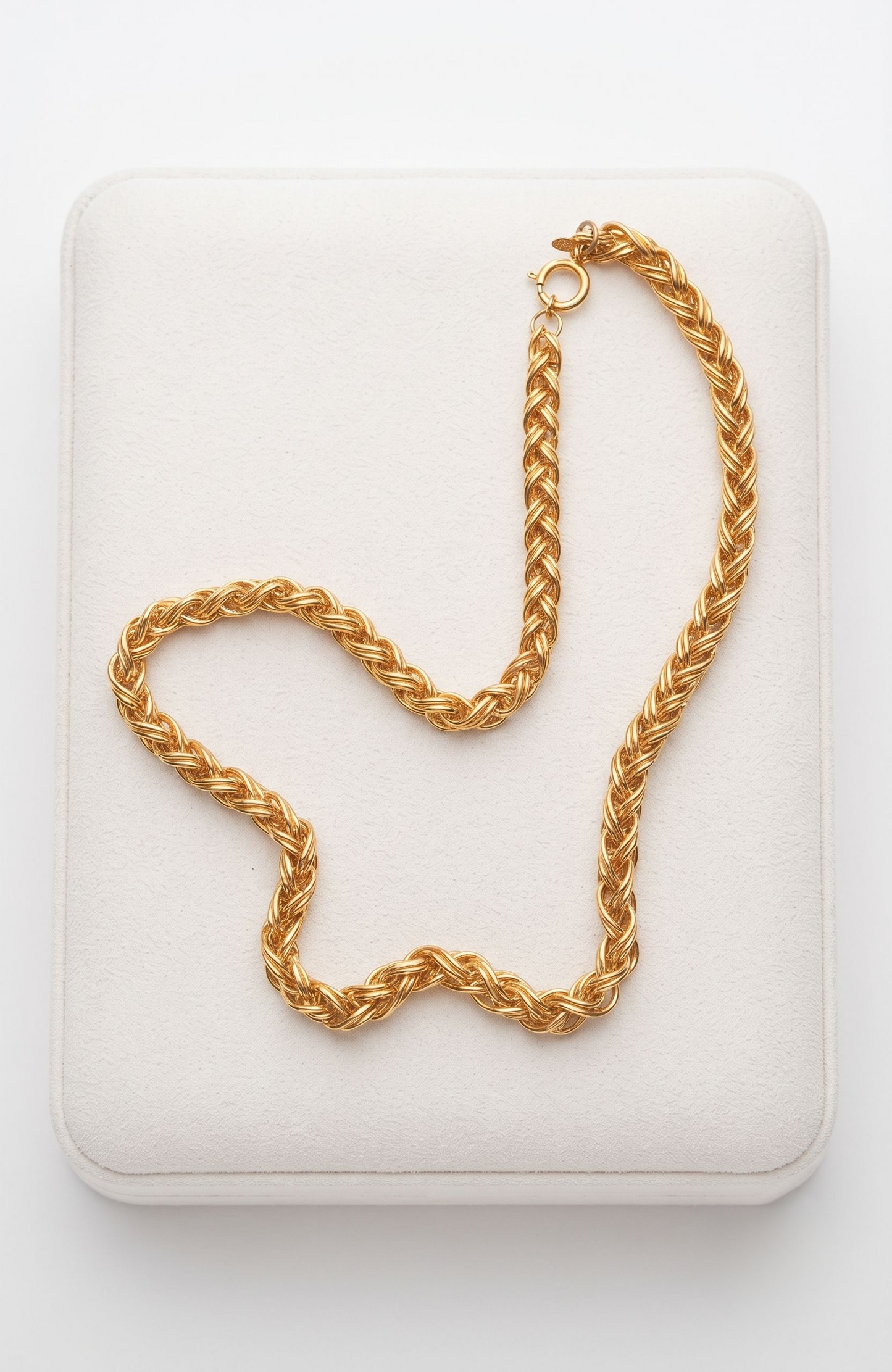 Vintage NAPIER necklace from the 1980s thick gold plate chain