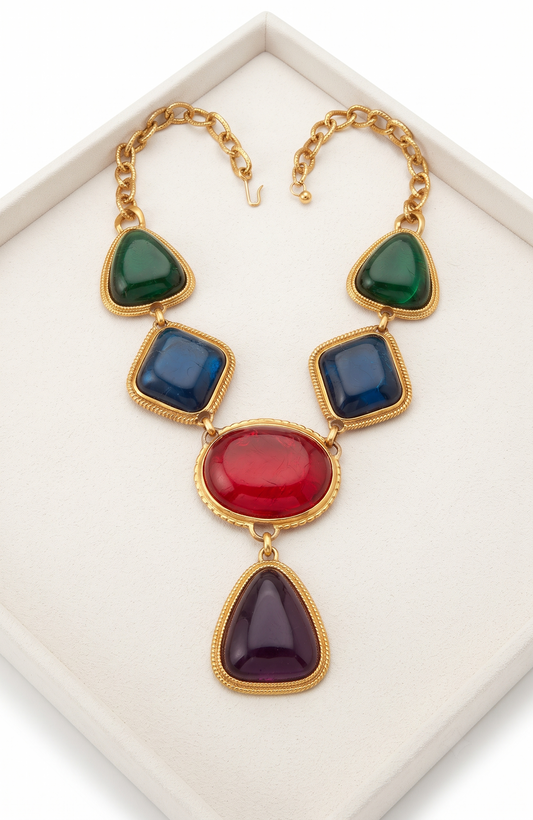 VINTAGE 1980's ADJUSTABLE NECKLACE DESIGNED BY KJL FOR AVON.