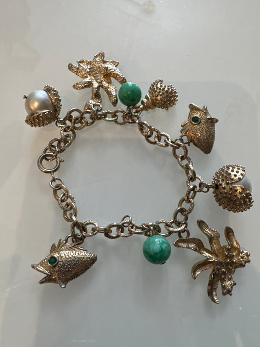 1960s fun nautical charm bracelet