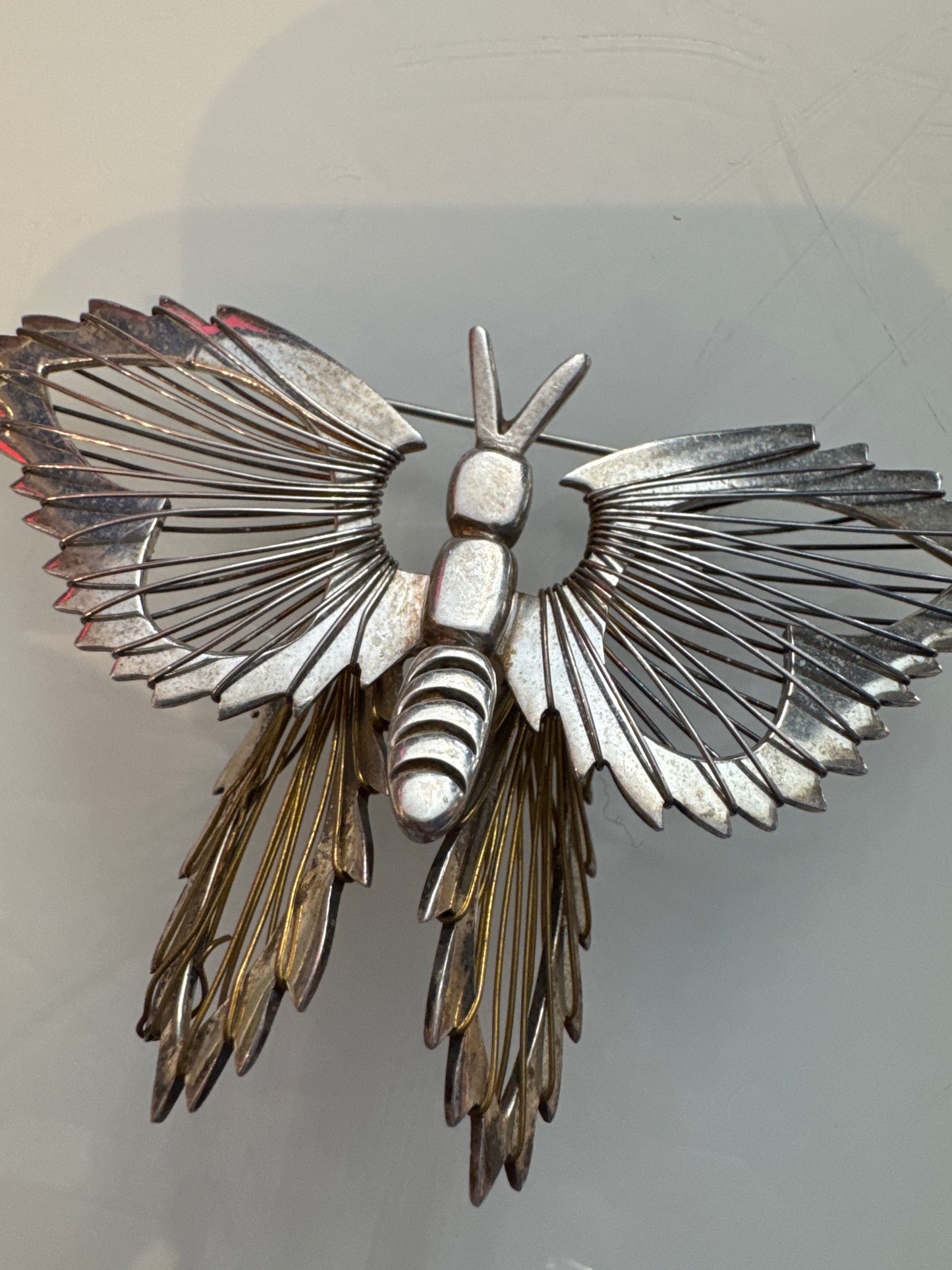 Beautiful Sterling butterfly brooch marked MEXICO