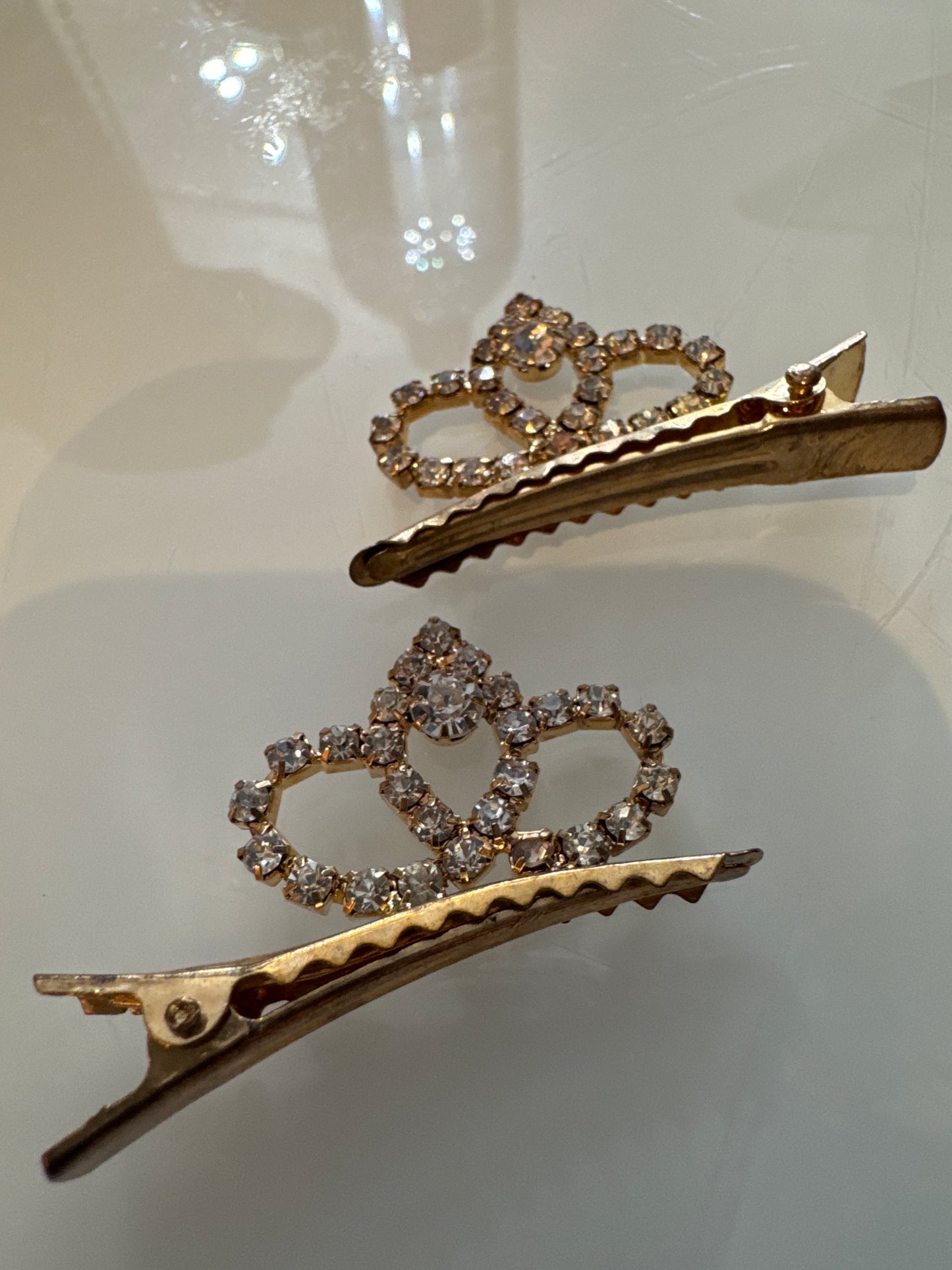 Pair of 1950s rhinestone hair clips