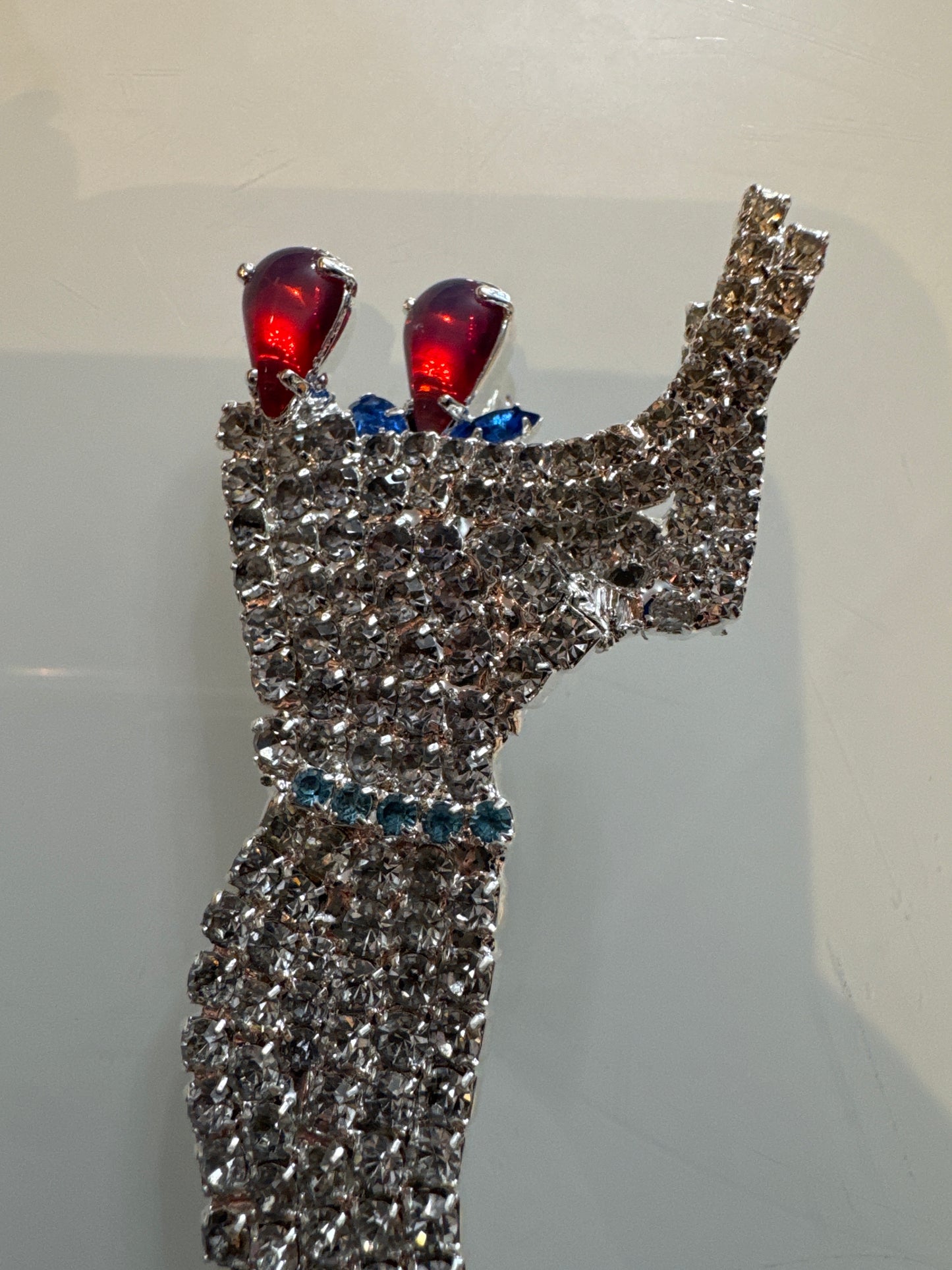Wonderful dancing couple rhinestone brooch by RON
