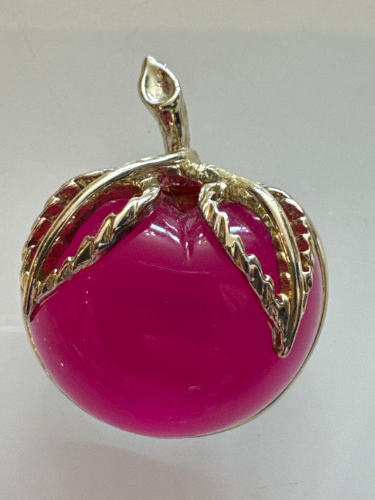 RARE Jelly Belly 1960s apple brooch