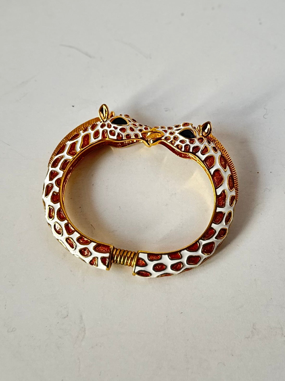 Vintage Kenneth Jay Lane Giraffe Clamp Bangle Bracelet