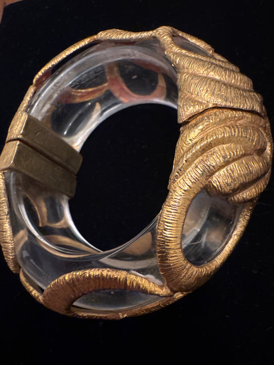 Inna Cytrine Paris lucite clamper bracelet