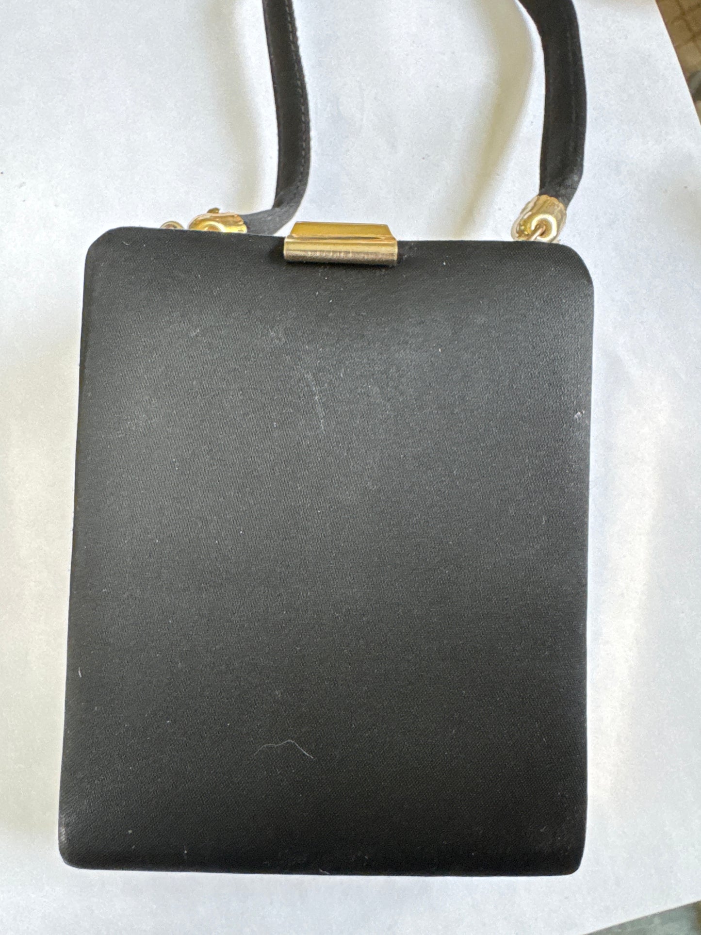 Vintage 1950s Carry All Compact Vanity case with original lipstick