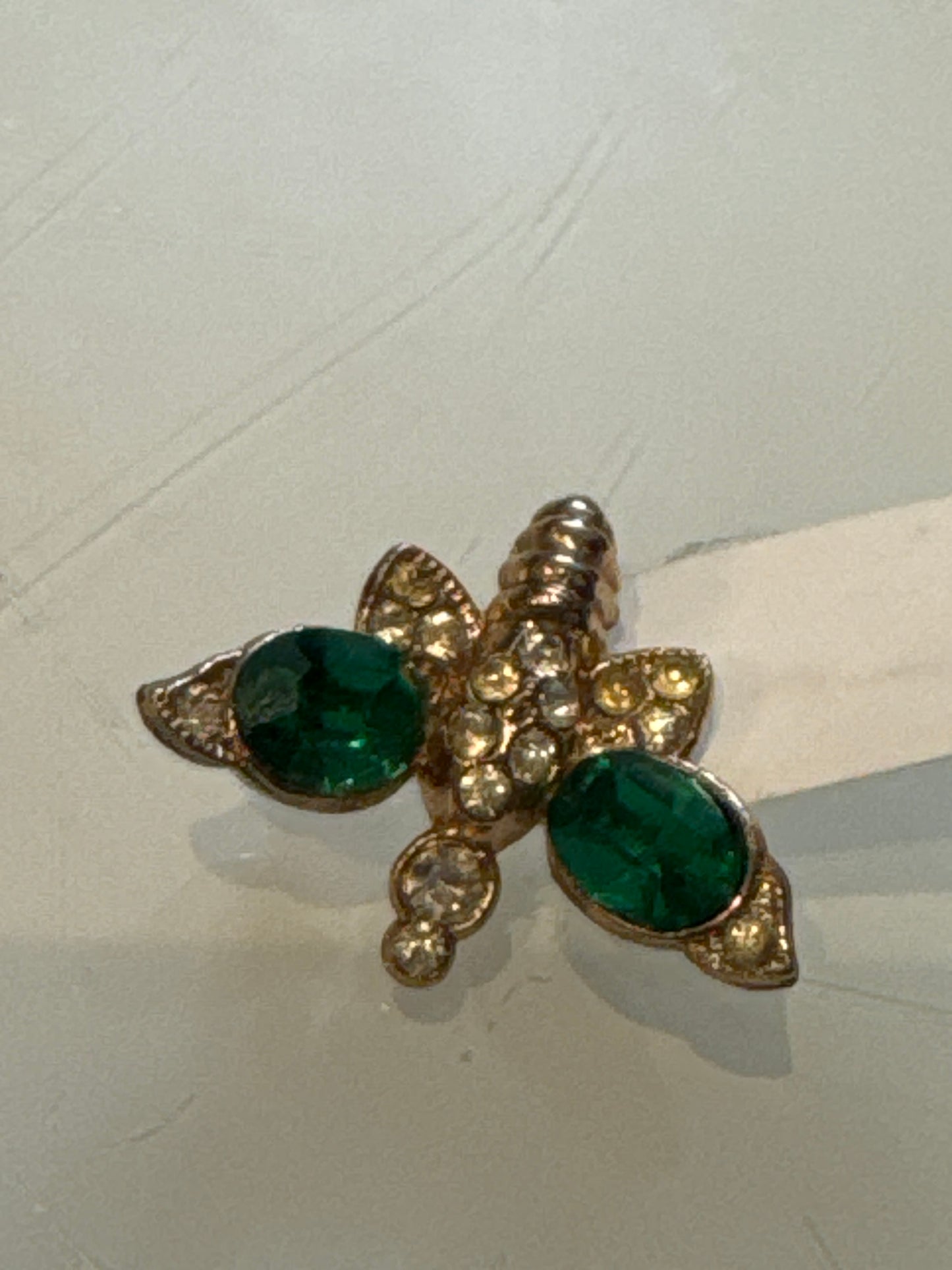1960s itsy bitsy rhinestone butterfly brooch