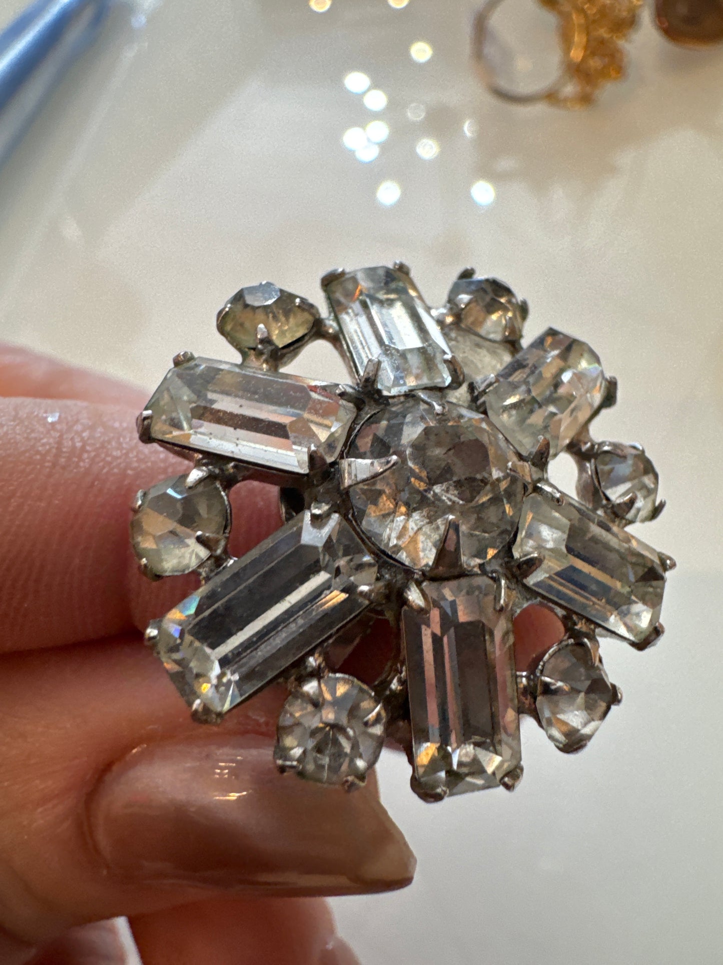 1950s vintage clip on earring made into a ring