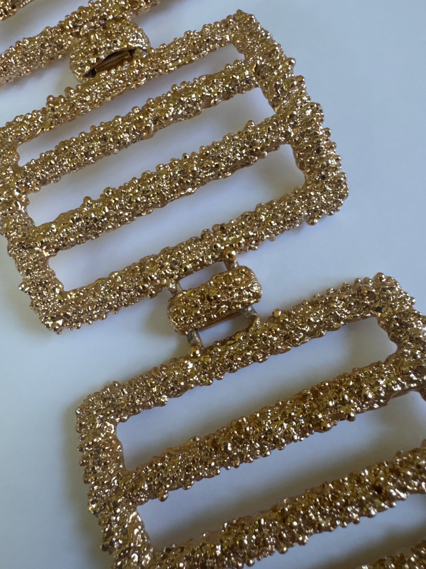 1971 signed NAPIER champagne, bubbles collection chunky link bracelet