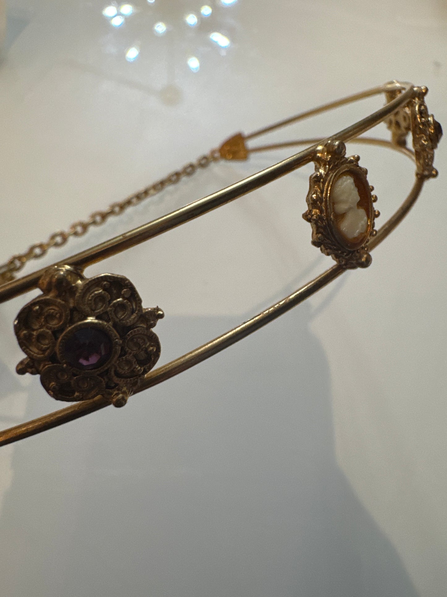 Signed RARE Florenza cameo choker