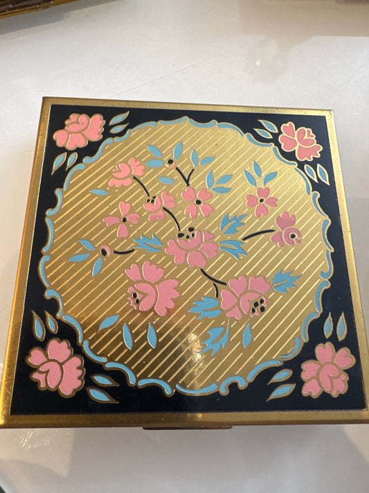 Vintage double sided powder, makeup compact