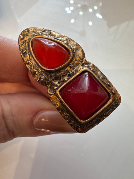 Signed vintage Oscar de la Renta made in USA cocktail ring