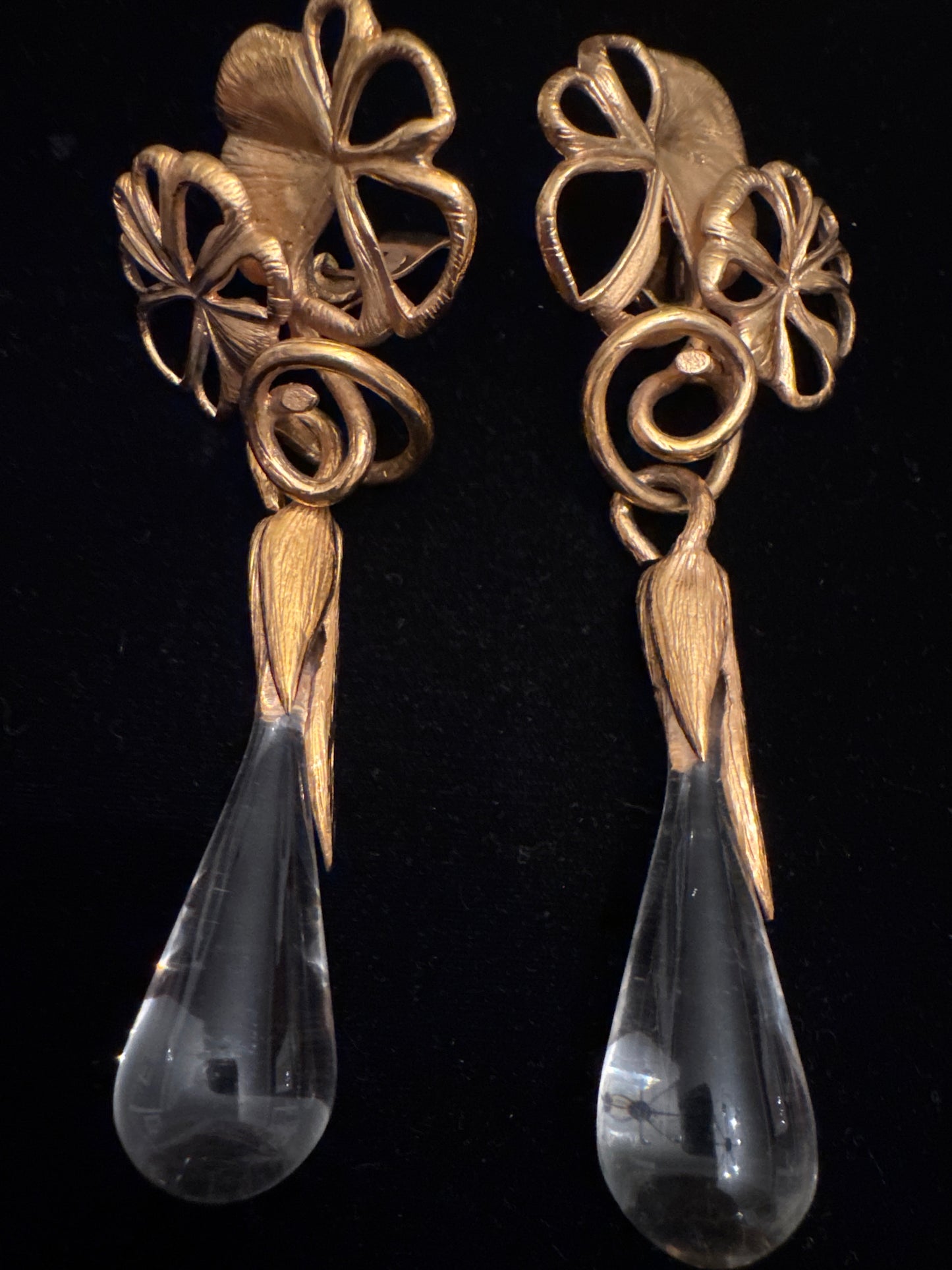 Inna Cytrine Paris 1980's clip on earrings.