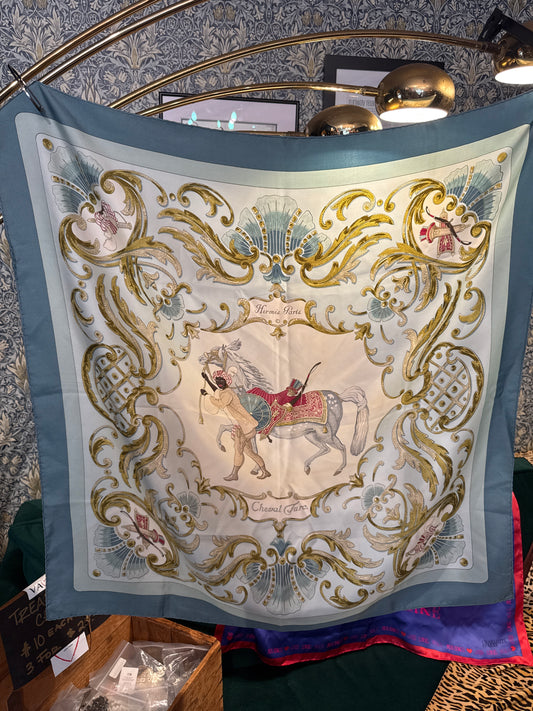 Vintage Hermes silk scarf. Paris live