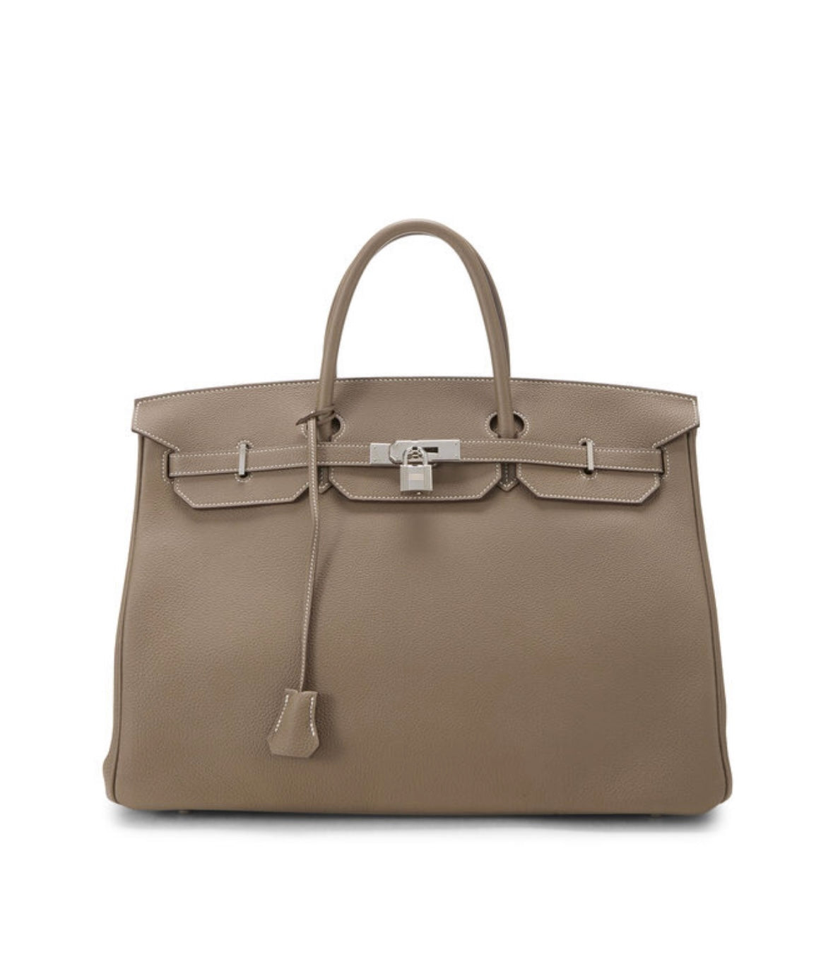Stunning Guaranteed authentic vintage Hermes Togo Birkin 40 in Etoupe PHW blind stamp N square from 2010. Palladium hardware Excellent condition. Discount code not valid.