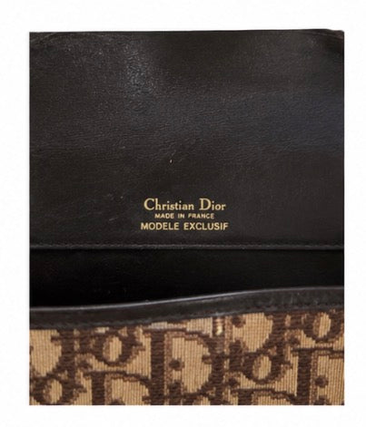 Vintage Christian Dior Oblique “Modèle Exclusif” Shoulder Bag (adjusts to top handle)
France, circa 1970–1975