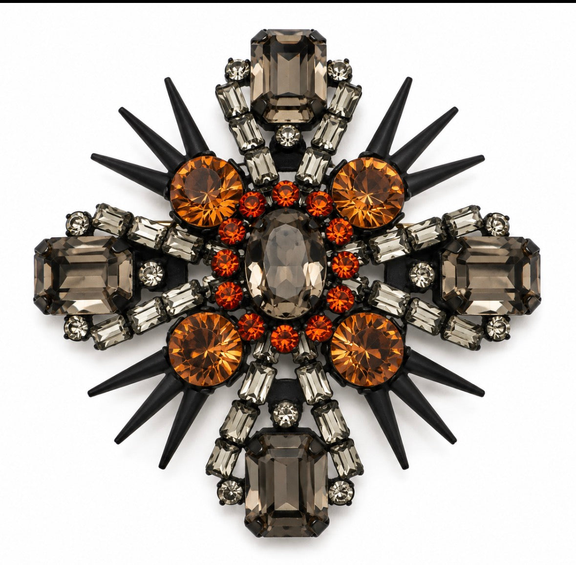 Vintage Austrian Maltese Cross Brooch/Pendant, c. 1960s