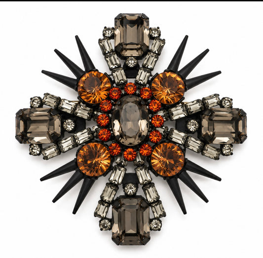 Vintage Austrian Maltese Cross Brooch/Pendant, c. 1960s