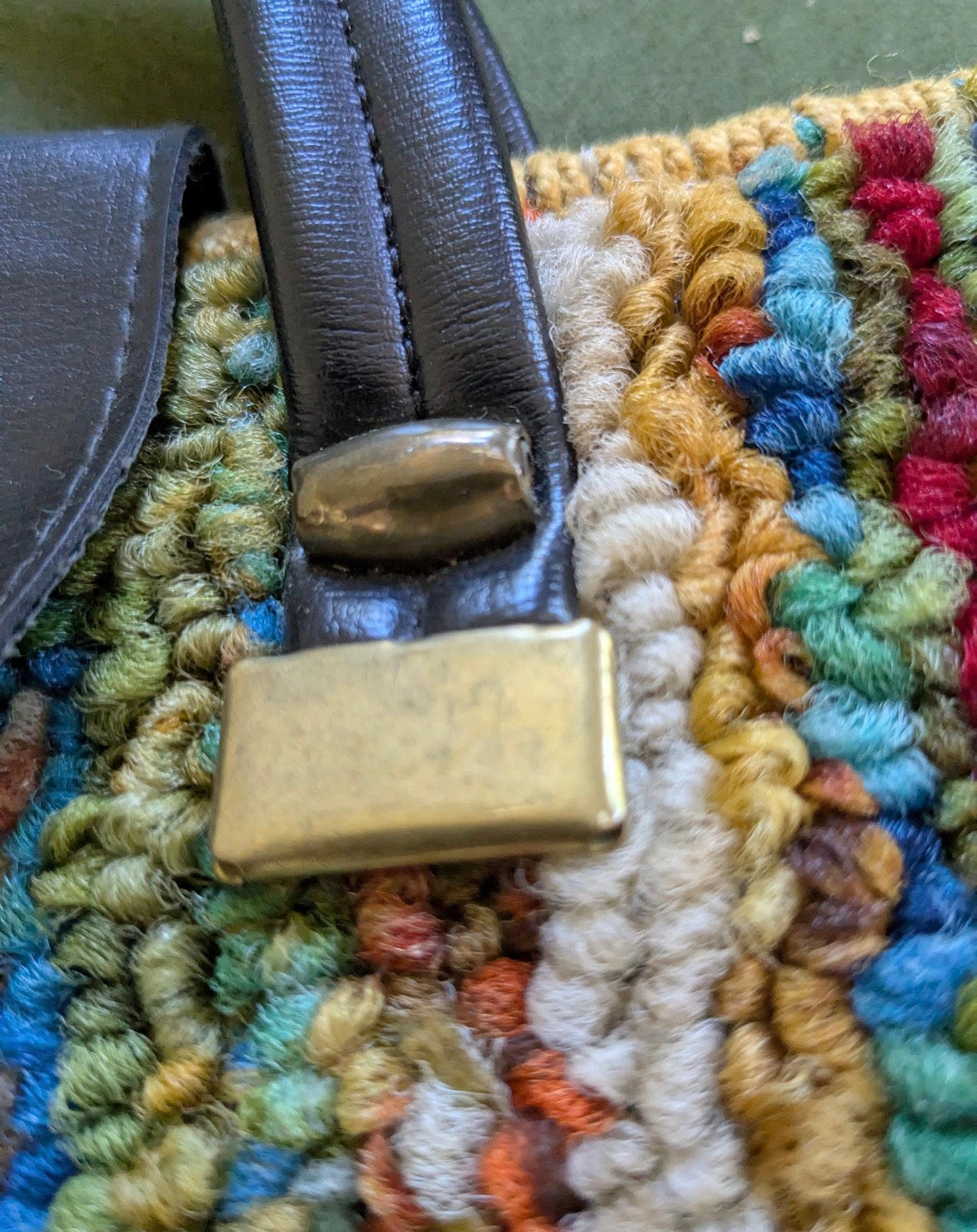 Vintage 1960s carpet bag by Jerry Terrence