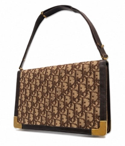 Vintage Christian Dior Oblique “Modèle Exclusif” Shoulder Bag (adjusts to top handle)
France, circa 1970–1975