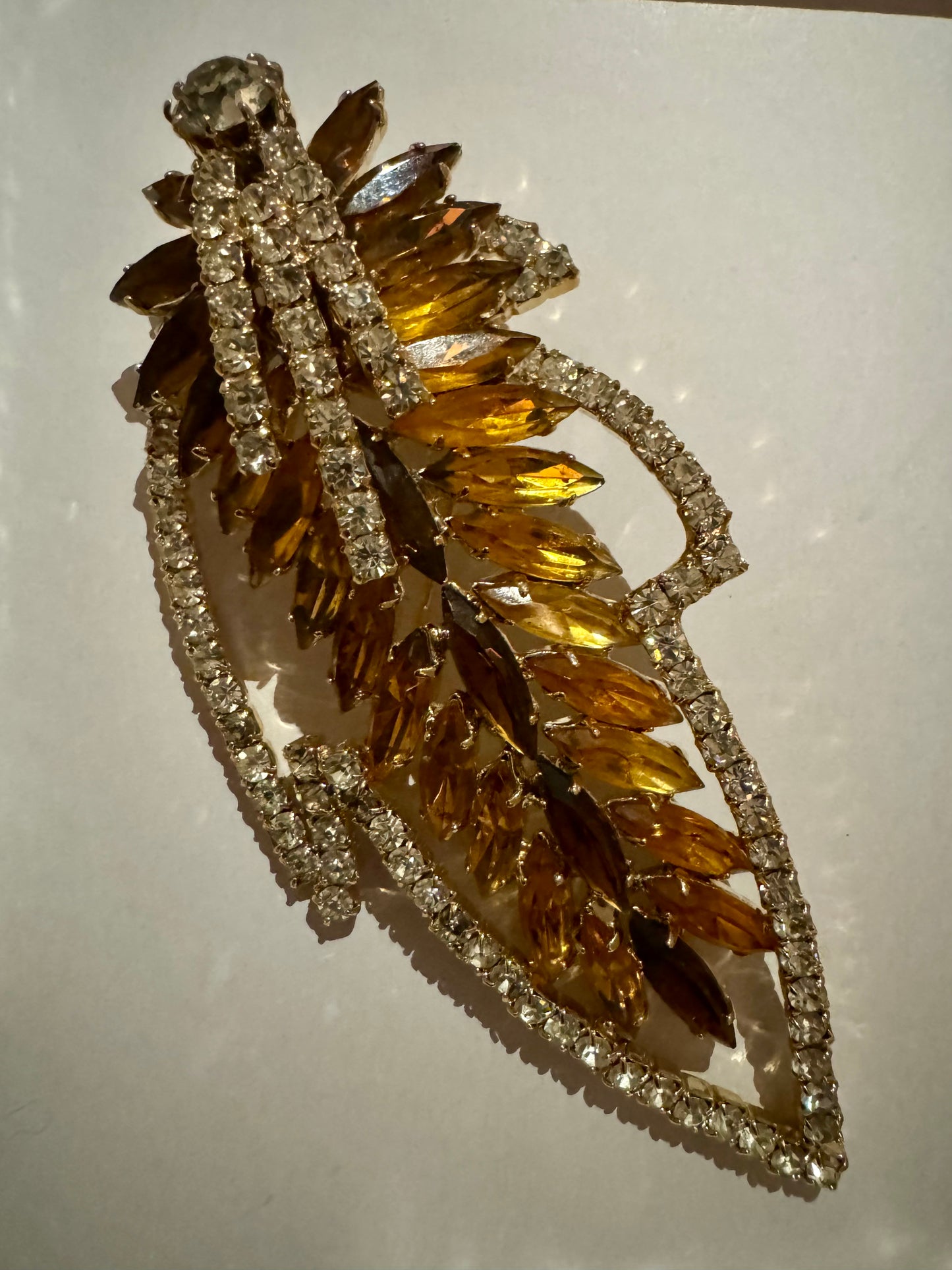 RARE jumbo 1950s signed Juliana rhinestone insect brooch