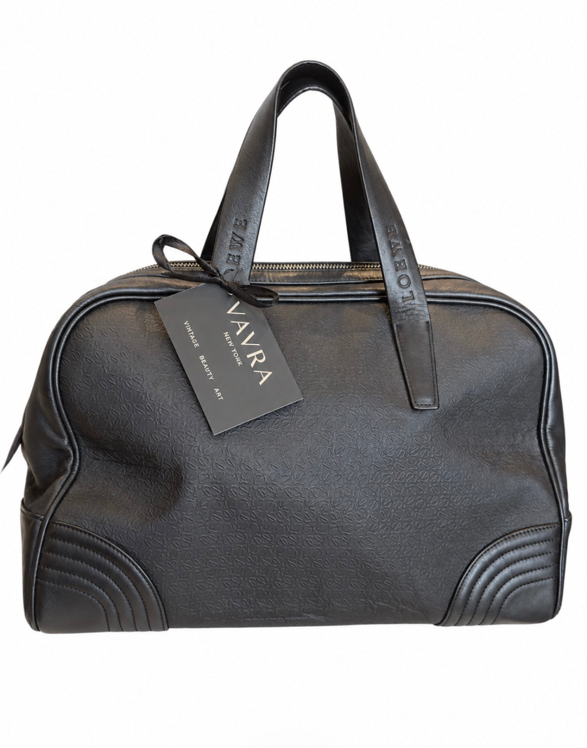 Loewe Black Anagram Embossed Leather Bag