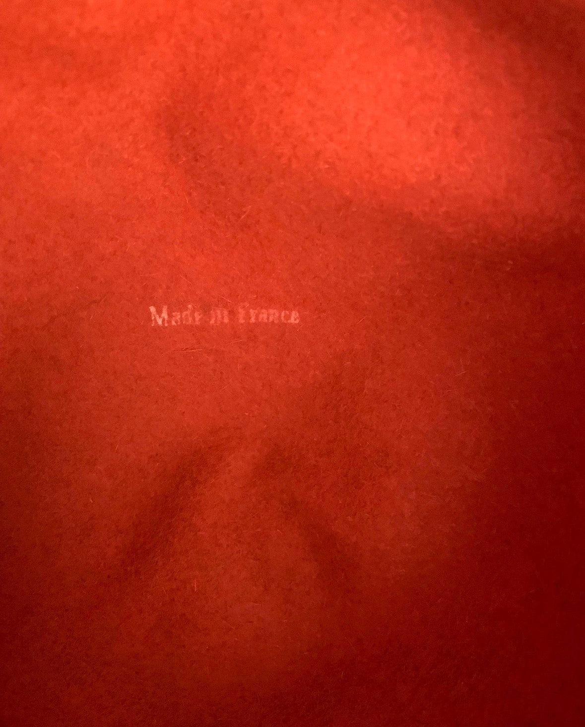 Hattie Carnegie Rust Felted Wide Brimmed Hat - label inside.  Made in France.