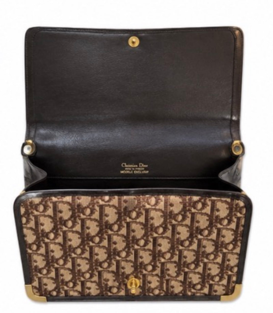 Vintage Christian Dior Oblique “Modèle Exclusif” Shoulder Bag (adjusts to top handle)
France, circa 1970–1975
