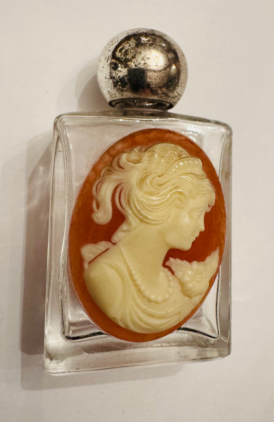 Unique vintage cameo perfume bottle