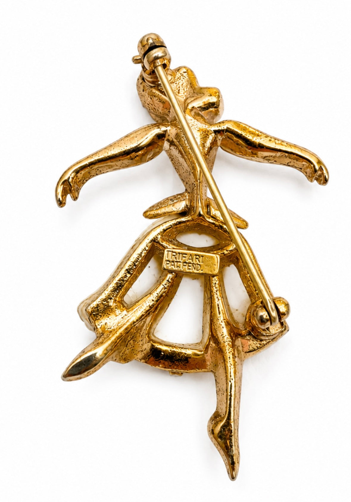 1960s signed TRIFARI Dancer brooch