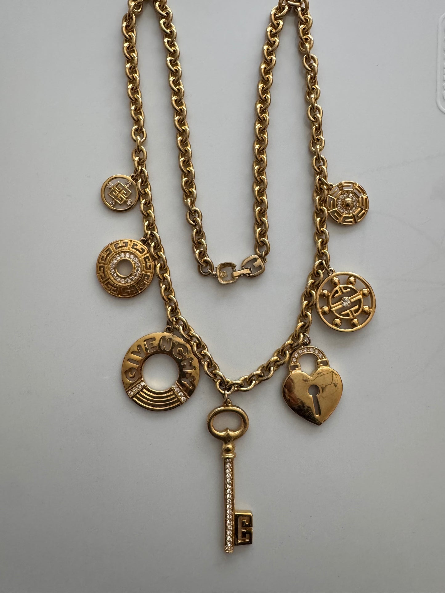 Stunning vintage 1980s GIVENCHY charm necklace