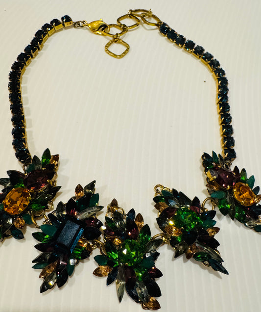 1980s rhinestone necklace