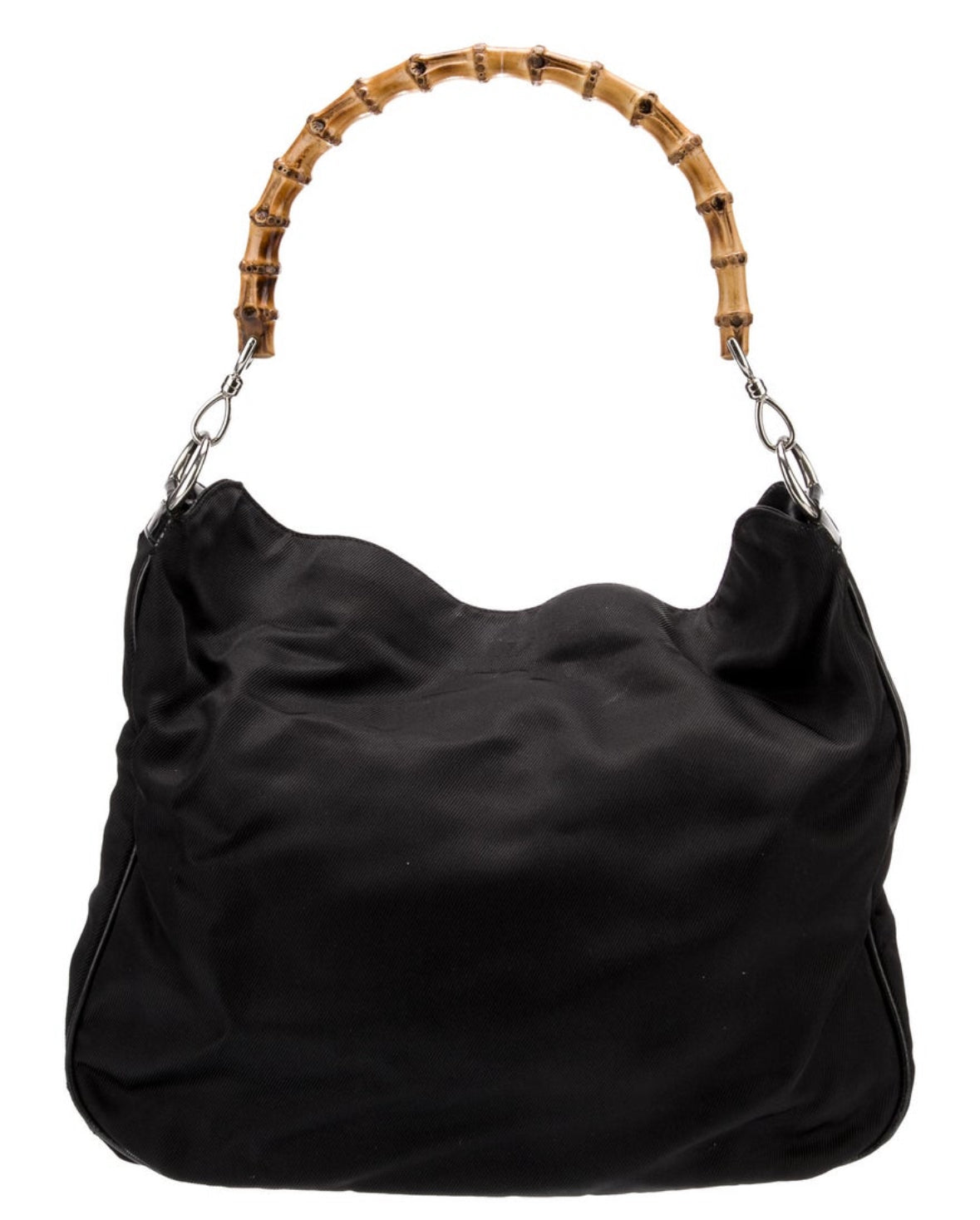 Roomie and fabulous gucci vintage bamboo top handle in black