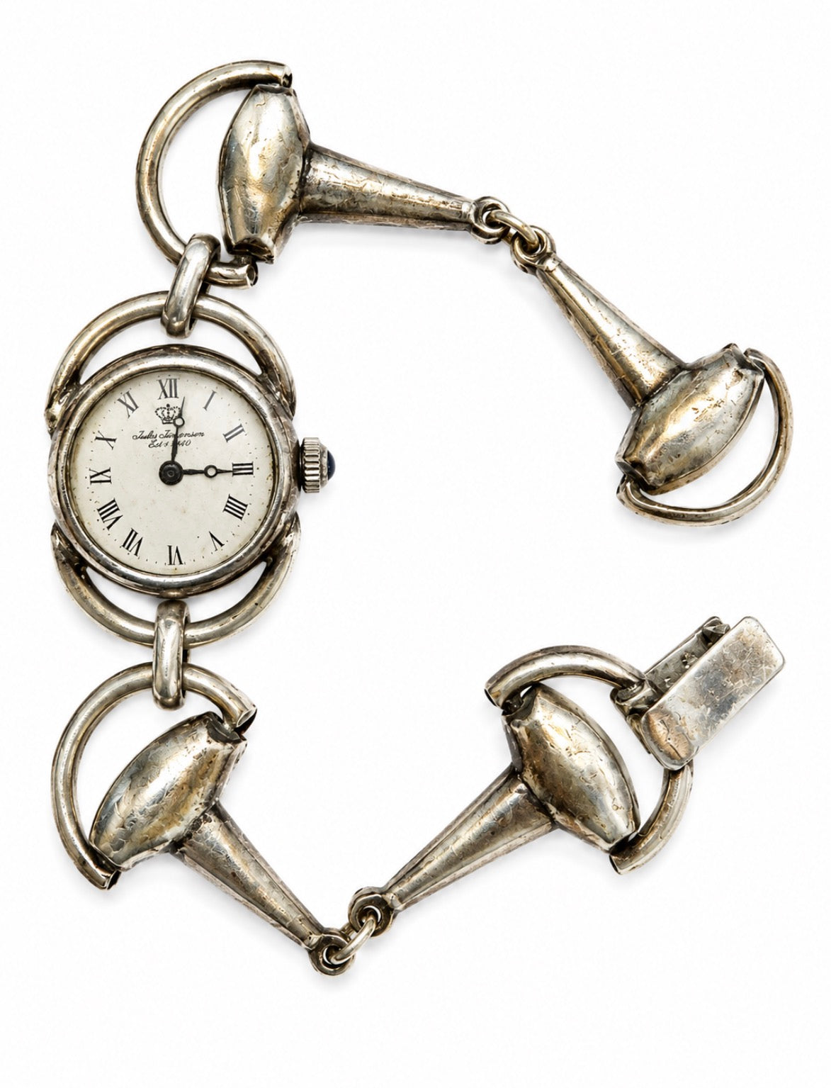 Jules Jurgensen Equestrian Stirrup Watch Bracelet. It works!