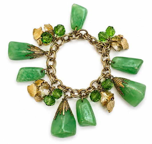 Beautiful lucite charm bracelet