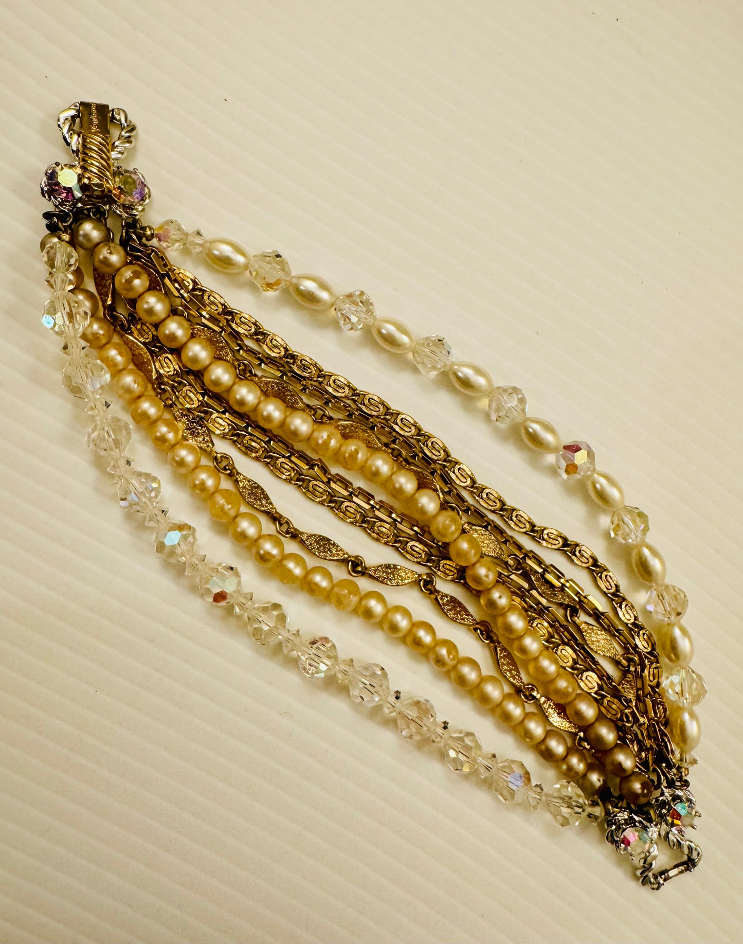 1960s signed VENDOME multi strand bracelet