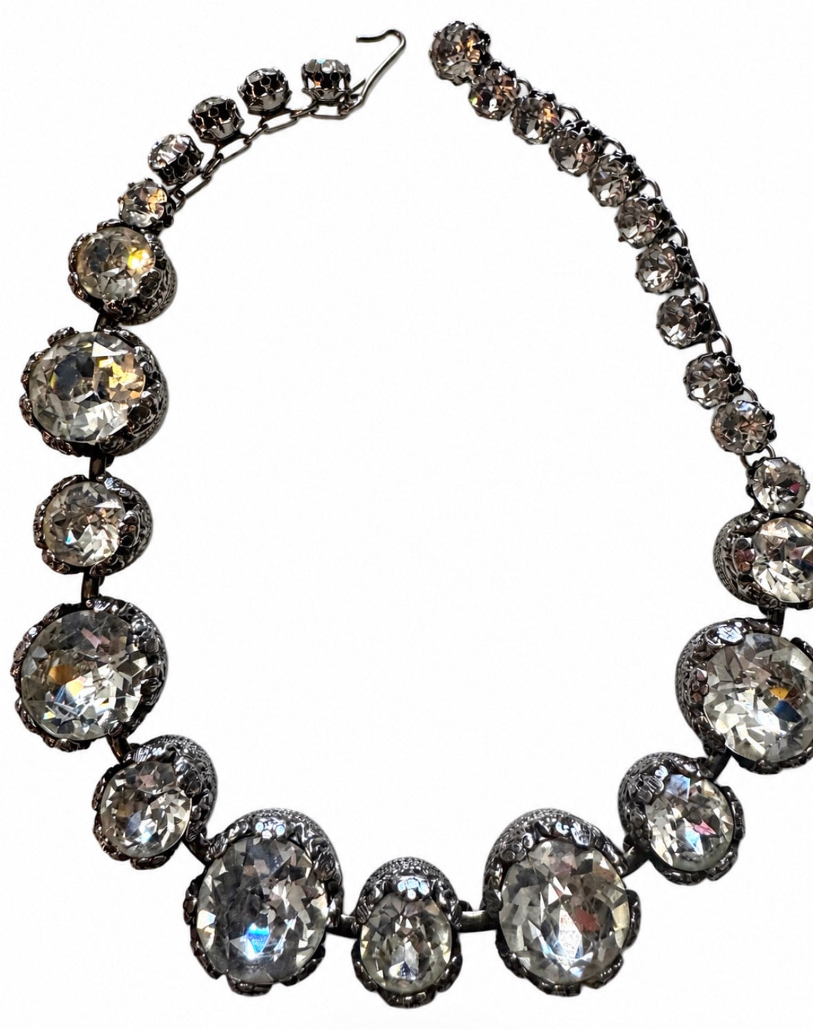 1940s stunning signed KRAMER rhinestone choker