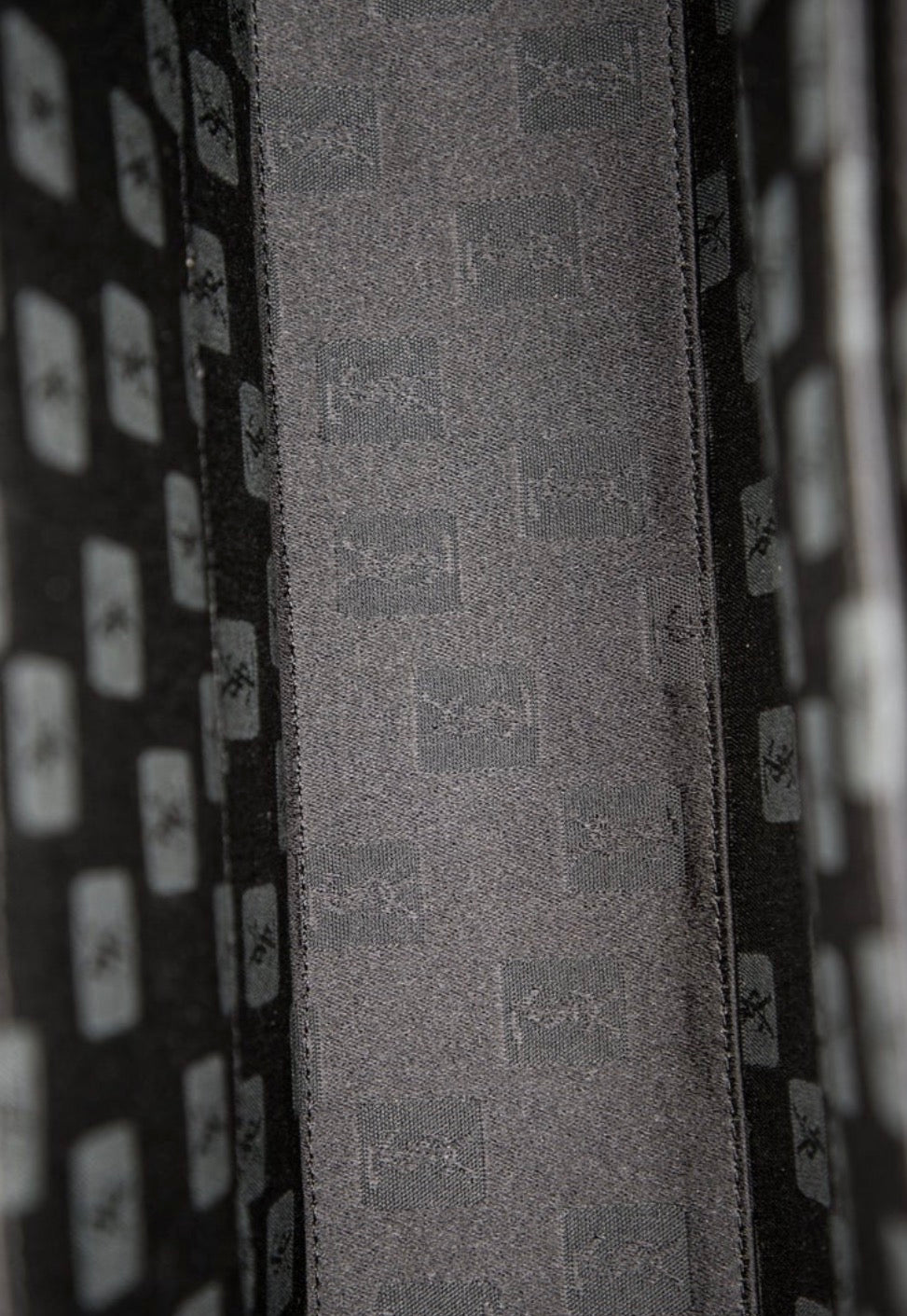 Beautiful vintage black pebble leather YSL top handle bag with exterior pocket