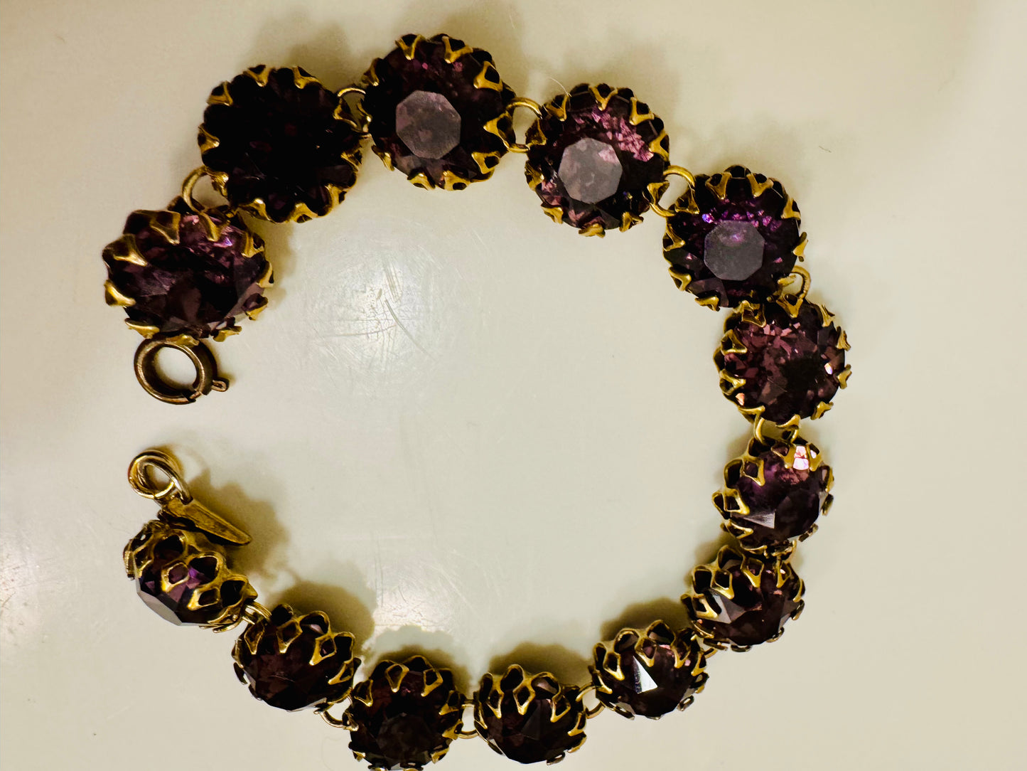 Beautiful vintage amethyst stone bracelet